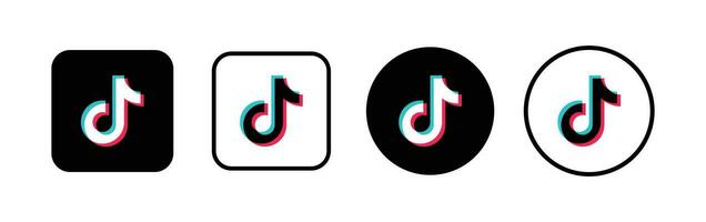 Tick Tack Logo. Tick Tack App Sozial Medien Symbol. vektor