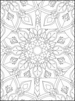 mandala, Mandala Färbung Buchseite, Blumen- Mandala Färbung Buchseite. Blumen- Mandala Muster Erwachsene Färbung Seite vektor