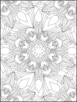 mandala, Mandala Färbung Buchseite, Blumen- Mandala Färbung Buchseite. Blumen- Mandala Muster Erwachsene Färbung Seite vektor