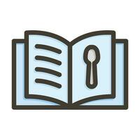 laga mat bok vektor tjock linje fylld färger ikon för personlig och kommersiell använda sig av.