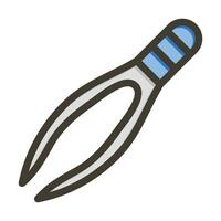 Pinzette Vektor dick Linie gefüllt Farben Symbol zum persönlich und kommerziell verwenden.