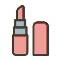 Lippenstift Vektor dick Linie gefüllt Farben Symbol zum persönlich und kommerziell verwenden.