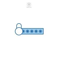 Passwort Symbol Symbol Vektor Illustration isoliert auf Weiß Hintergrund