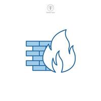 Firewall Symbol Symbol Vektor Illustration isoliert auf Weiß Hintergrund