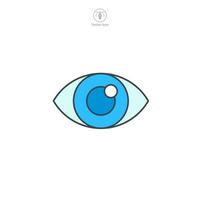 Auge Symbol Symbol Vektor Illustration isoliert auf Weiß Hintergrund