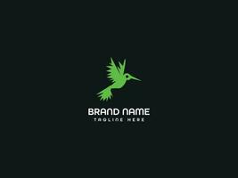fågel brev företag logotyp design vektor