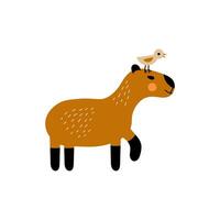 komisch Capybara Vektor Illustration