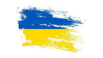 ukrainische Nationalflagge im Grunge-Stil vektor