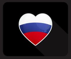 ryssland kärlek stolthet flagga ikon vektor
