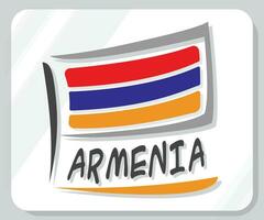 armenia grafisk stolthet flagga ikon vektor