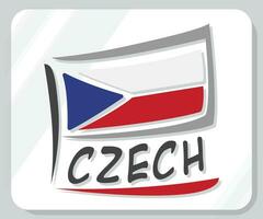 Tschechisch Grafik Stolz Flagge Symbol vektor