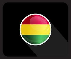 Bolivien glänzend Kreis Flagge Symbol vektor