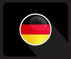 Deutschland glänzend Kreis Flagge Symbol vektor