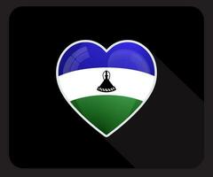 Lesotho Liebe Stolz Flagge Symbol vektor