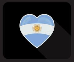 argentina kärlek stolthet flagga ikon vektor