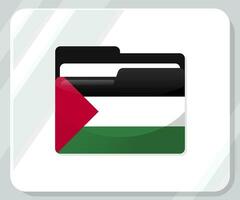 Palästina glänzend Mappe Flagge Symbol vektor