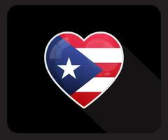 puerto rico kärlek stolthet flagga ikon vektor