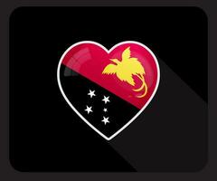 papua ny guinea kärlek stolthet flagga ikon vektor