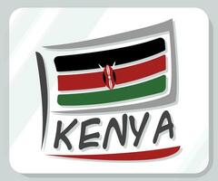 Kenia Grafik Stolz Flagge Symbol vektor