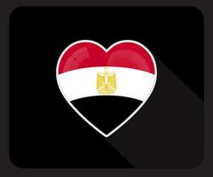 egypten kärlek stolthet flagga ikon vektor