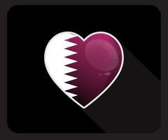 Katar Liebe Stolz Flagge Symbol vektor