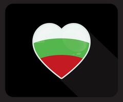 Bulgarien Liebe Stolz Flagge Symbol vektor