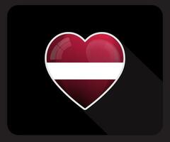 lettland kärlek stolthet flagga ikon vektor