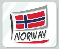 Norge grafisk stolthet flagga ikon vektor