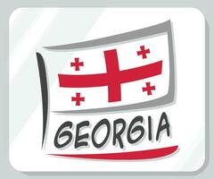 georgien grafisk stolthet flagga ikon vektor