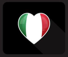 Italien kärlek stolthet flagga ikon vektor