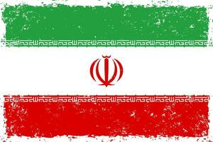 iran flagga grunge bedrövad stil vektor