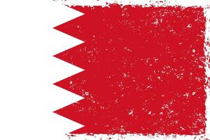 bahrain flagga grunge bedrövad stil vektor