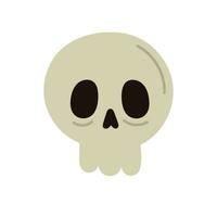 stiliserade skalle, skelett. symbol av pirater, död, rädsla, halloween. hand dragen tecknad serie vektor illustration isolerat på vit bakgrund