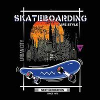 Skateboarding Slogan Tee Grafik Typografie zum drucken t Hemd Illustration Vektor Kunst Jahrgang