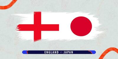England vs. Japan, International Rugby Spiel Illustration im Pinselstrich Stil. abstrakt grungy Symbol zum Rugby passen. vektor