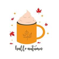 trinken Herbst Hintergrund Illustration Design Karte vektor