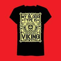 meine Blut Art ist Wikinger T-Shirt vektor