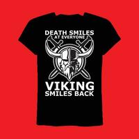 död ler på alla viking ler tillbaka t-shirt vektor