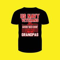 uns Marine Veteranen machen das Beste Opas T-Shirt vektor