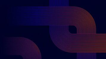 Neon- Linien auf dunkel Blau Hintergrund. futuristisch mit minimalistisch Design. vektor