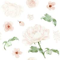 nahtlos Muster mit Aquarell Blumensträuße von Licht Rosa Rosen vektor