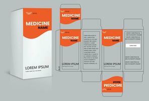 pMedizin Paket Box Design. Gesundheitswesen Medizin Box Paket kreativ Design. Medizin Box Vektor design.print