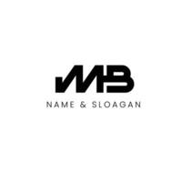 mb första brev logotyp vektor