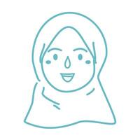 Hijab Frau Mode Logo Symbol vektor