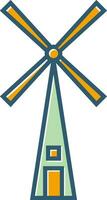 Symbol für Windmühlenvektor vektor