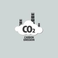 co2 utsläpp logotyp vektor