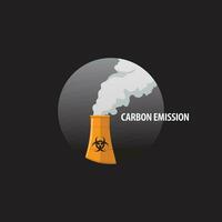 co2 utsläpp logotyp vektor