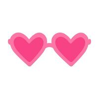 rosa hjärta glasögon vektor