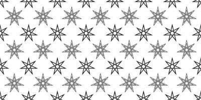 svart vit elva stjärna sömlös mönster vektor