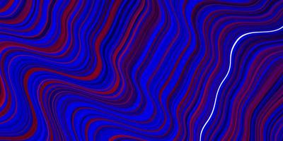 dunkelblauer, roter Vektorhintergrund mit Kurven. bunte abstrakte Illustration mit Steigungskurven. Muster für Websites, Zielseiten. vektor